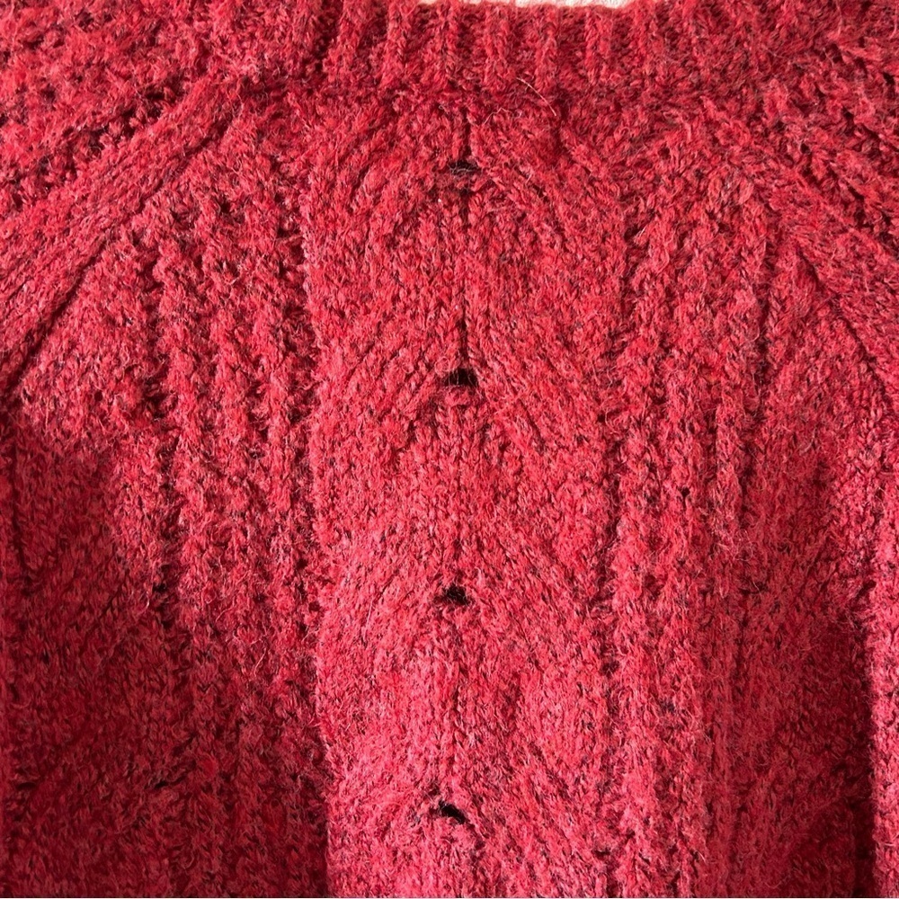 Universal Thread Women’s Knit Sweater Large Burnt Burgundy Flare Sleeves Boho - Picture 10 of 13
